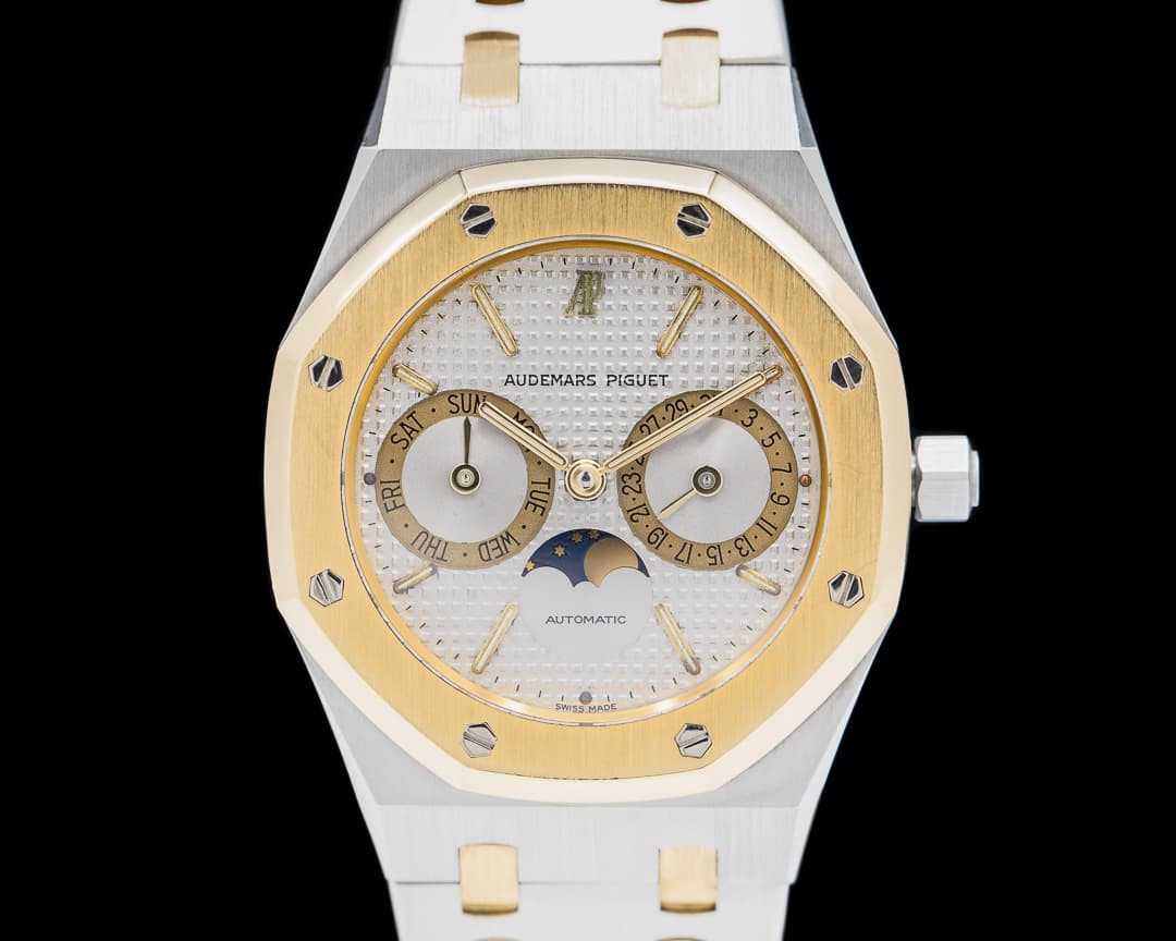 Audemars Piguet Royal Oak 25594 Moon Phase SS / 18K Yellow Gold Silver Dial