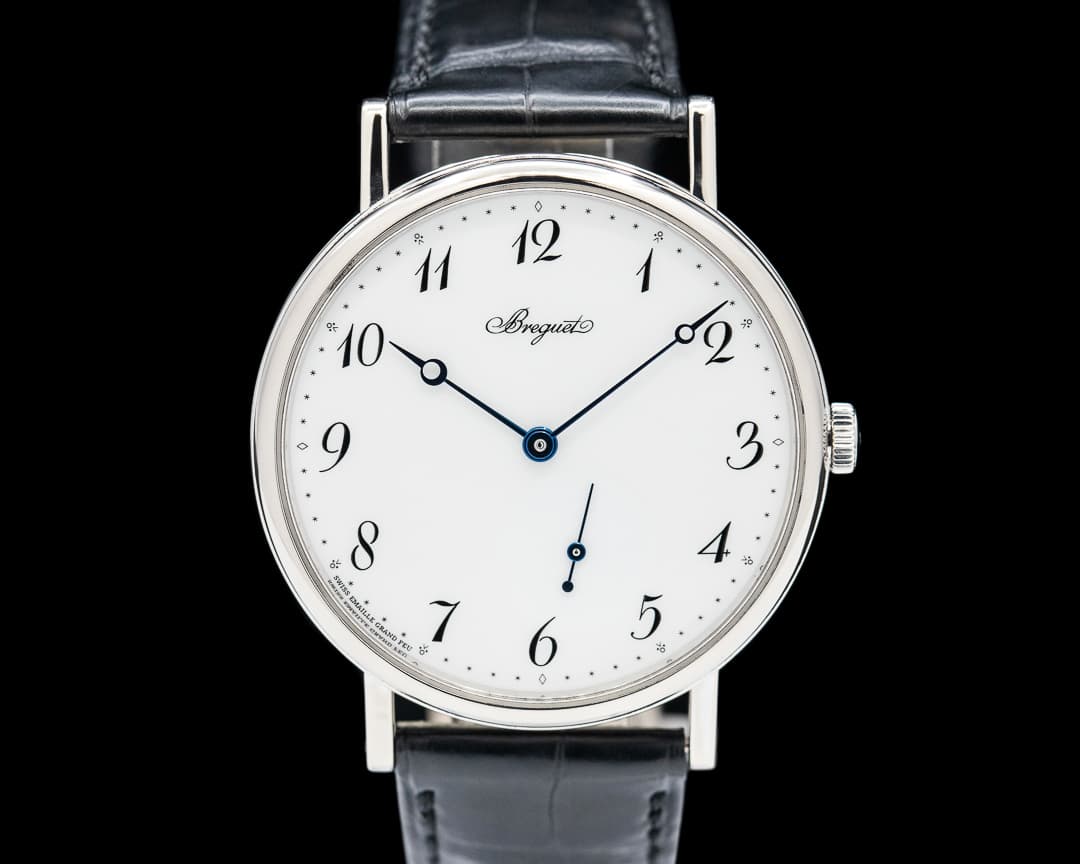 Breguet Classique Automatic 18K White Gold White Enamel Dial