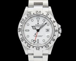 Explorer II 16570 SS White Dial Engraved Rehaut Caliber 3186