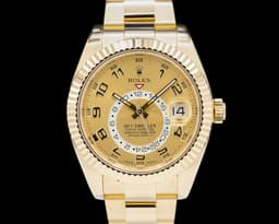 Sky Dweller 18K Yellow Gold Champagne Arabic Dial