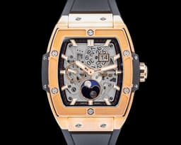 Spirit of Big Bang Moon Phase 18K Rose Gold Skeleton Dial