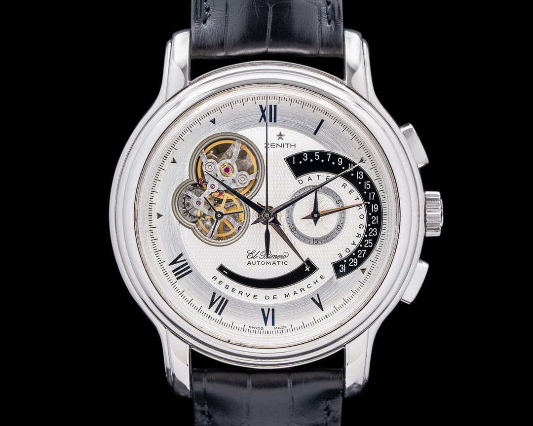 Zenith Chronomaster T Open Date Retrograde Platinum Silver Dial