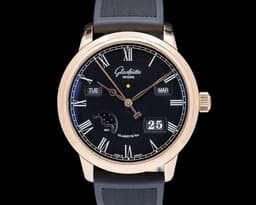 Senator Perpetual Calendar 18K Rose Gold Black Dial