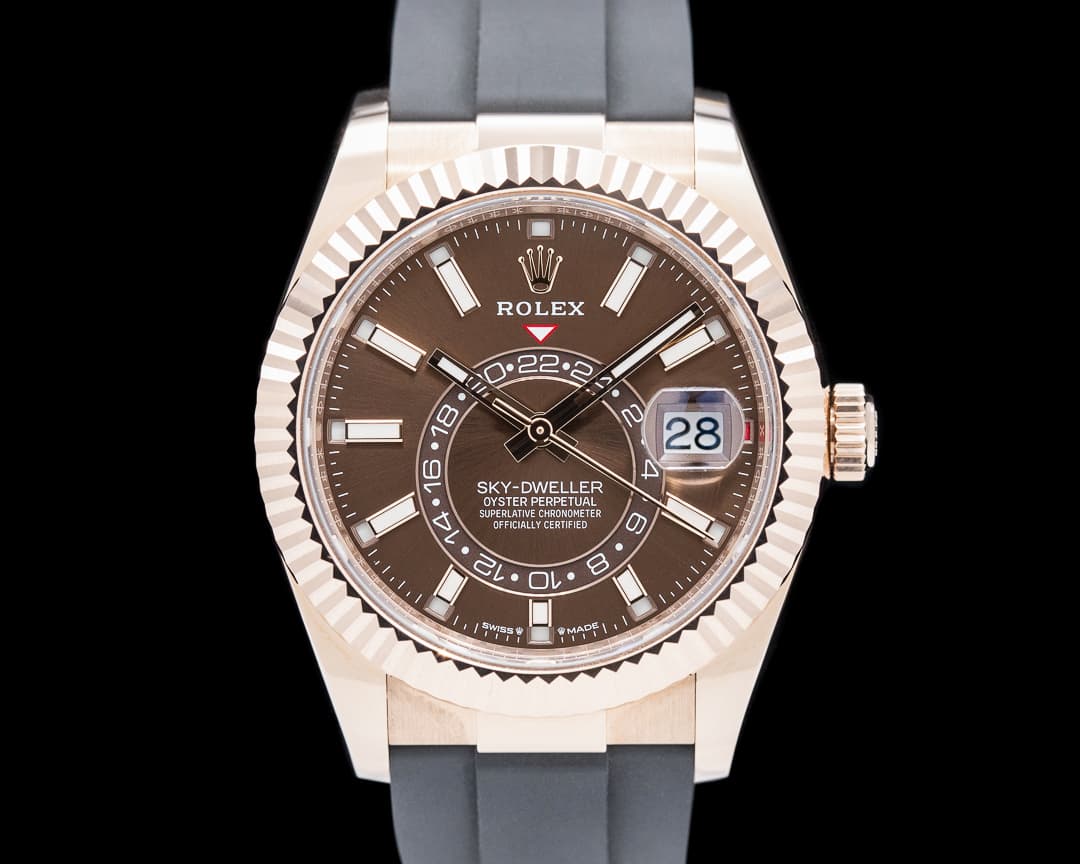 Rolex Sky Dweller 18K Rose Gold Chocolate Dial 2025