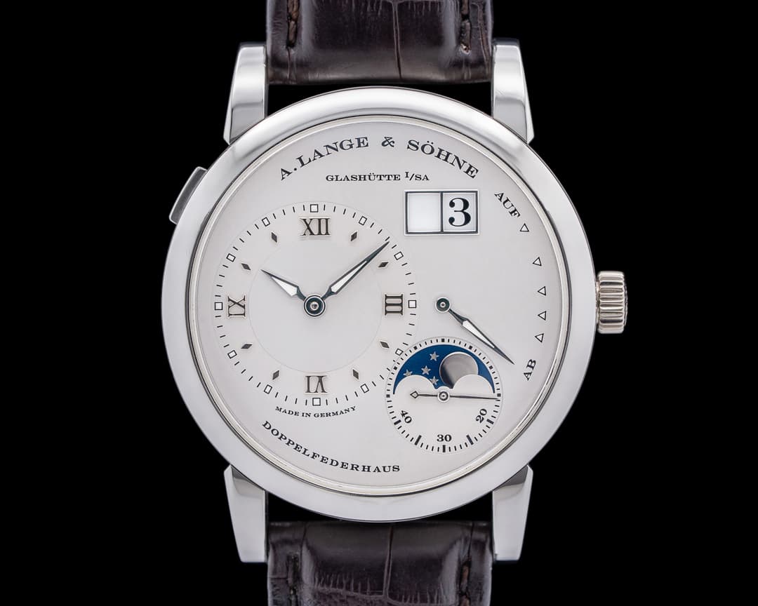 A. Lange and Sohne Lange 1 Moon 109.025 Platinum Silver Dial