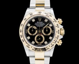 Daytona 116503 18K Yellow Gold / SS Diamonds Black Dial