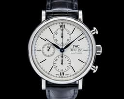 Portofino Chronograph 150 Years SS White Dial