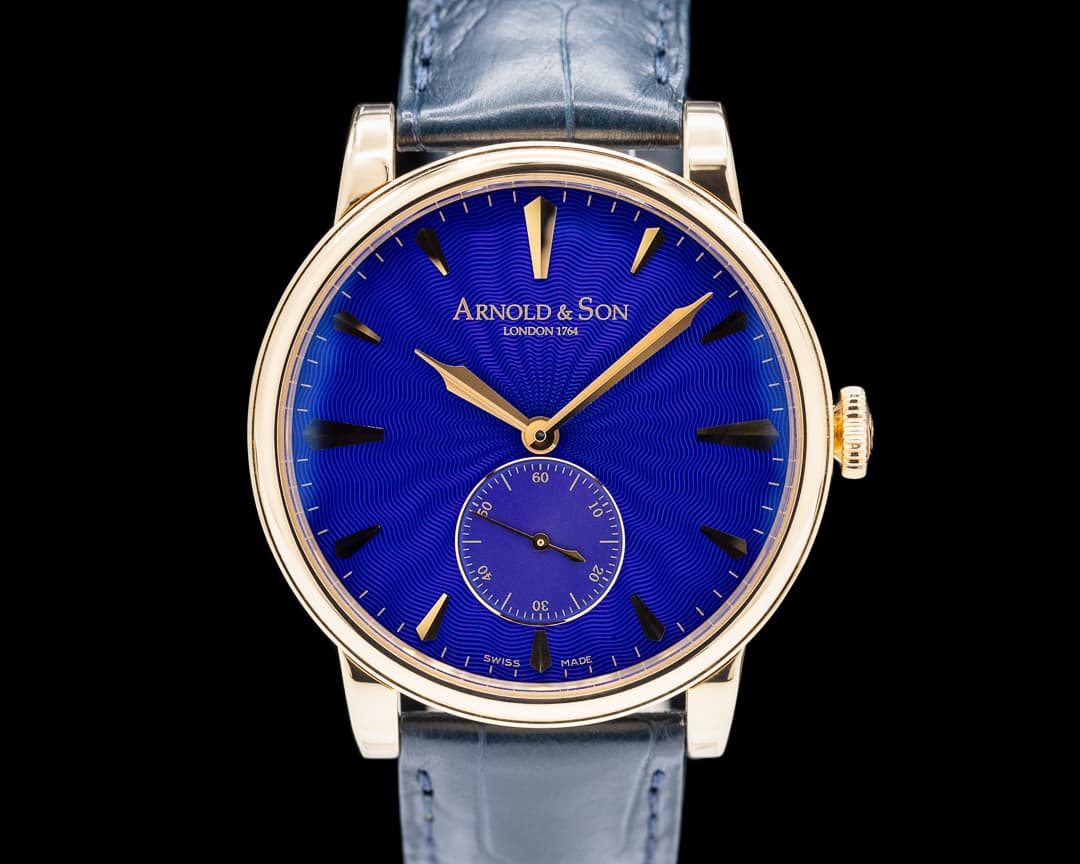 Arnold & Son HMS1 18K Rose Gold Royal Blue Dial