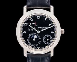 Moon Phase Power Reserve 5055G 18K White Gold Black Dial