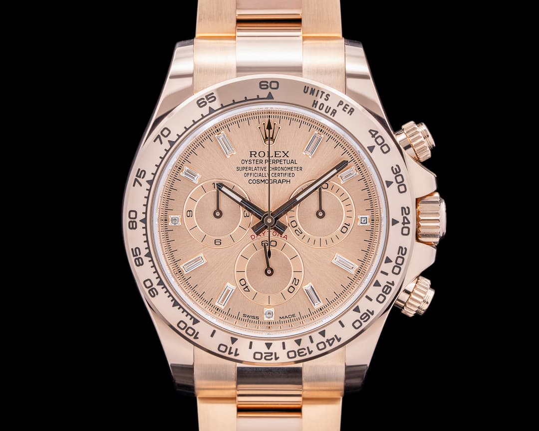Rolex Daytona 116505 18K "Everose" Gold Pink Baguette Dial