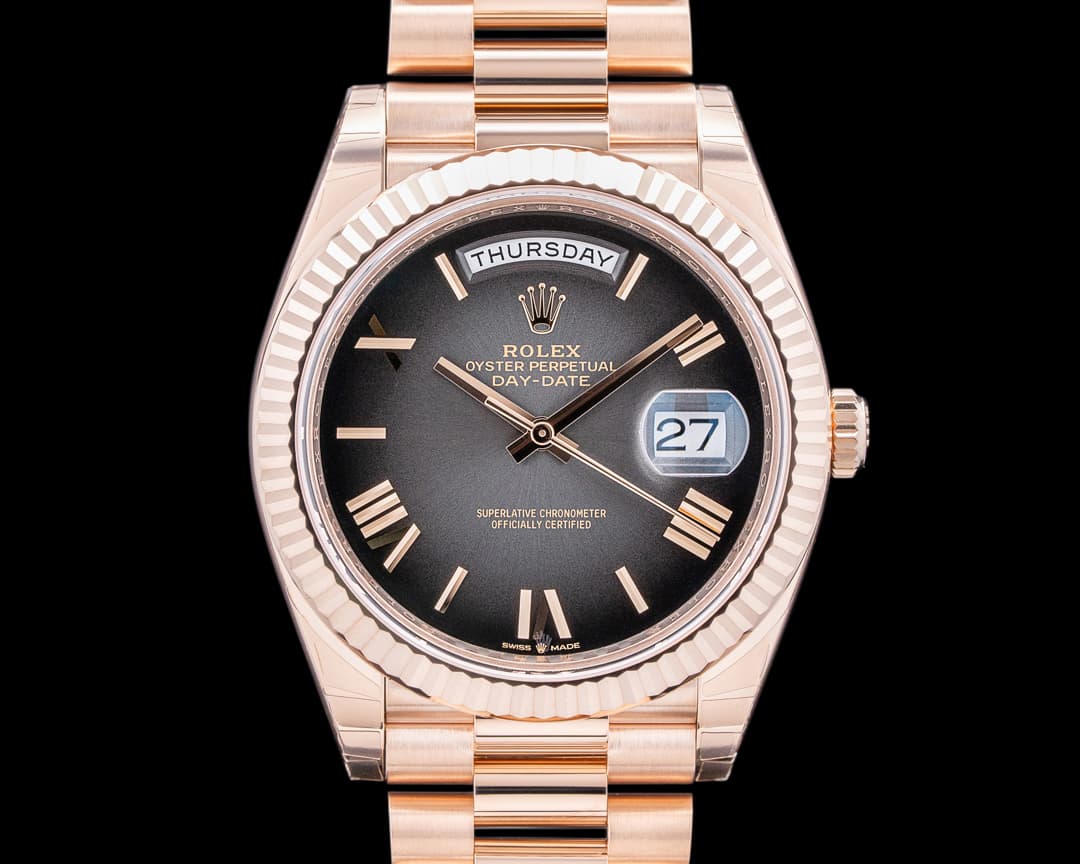 Rolex Day Date President 18K Everose Gold Gray Roman Dial UNWORN 2025