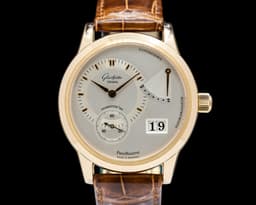 PanoReserve 18k Rose Gold Silver Dial