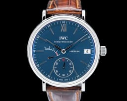 Portofino Hand Wound Eight Days SS Blue Dial