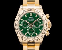 Daytona 116508 18K Yellow Gold Green Dial UNWORN