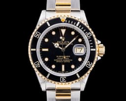 Submariner 16613 18K Yellow Gold / SS Black Dial C. 1988