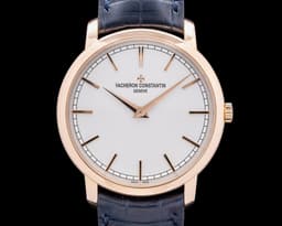 Patrimony Traditionnelle 18K Rose Gold Silver Dial