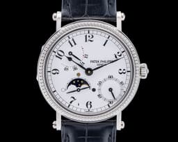 Moonphase 5015P Power Reserve Platinum White Dial