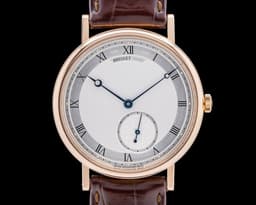 Classique Automatic 18K Rose Gold Silver Guilloche Dial