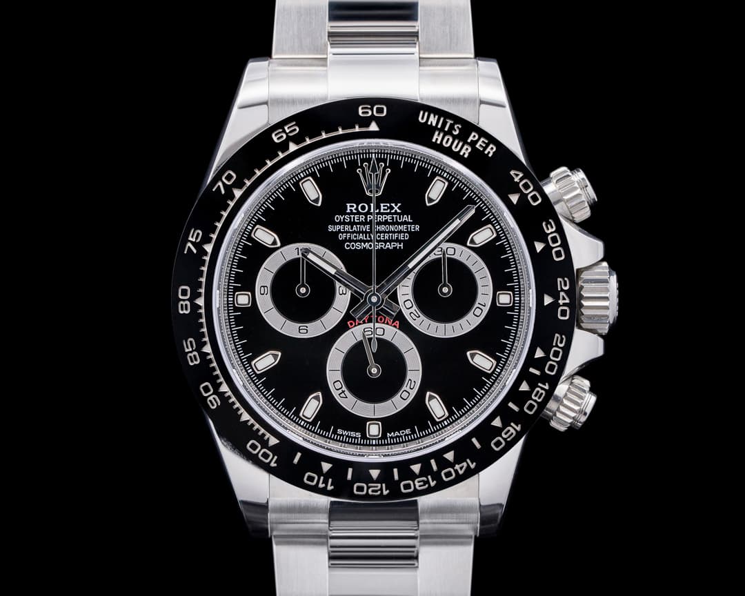 Rolex Daytona 116500 Ceramic Bezel SS Black Dial