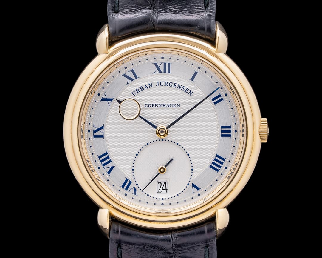Urban Jurgensen Reference 8 Silver Guilloche Dial 18K Yellow Gold 36.5MM