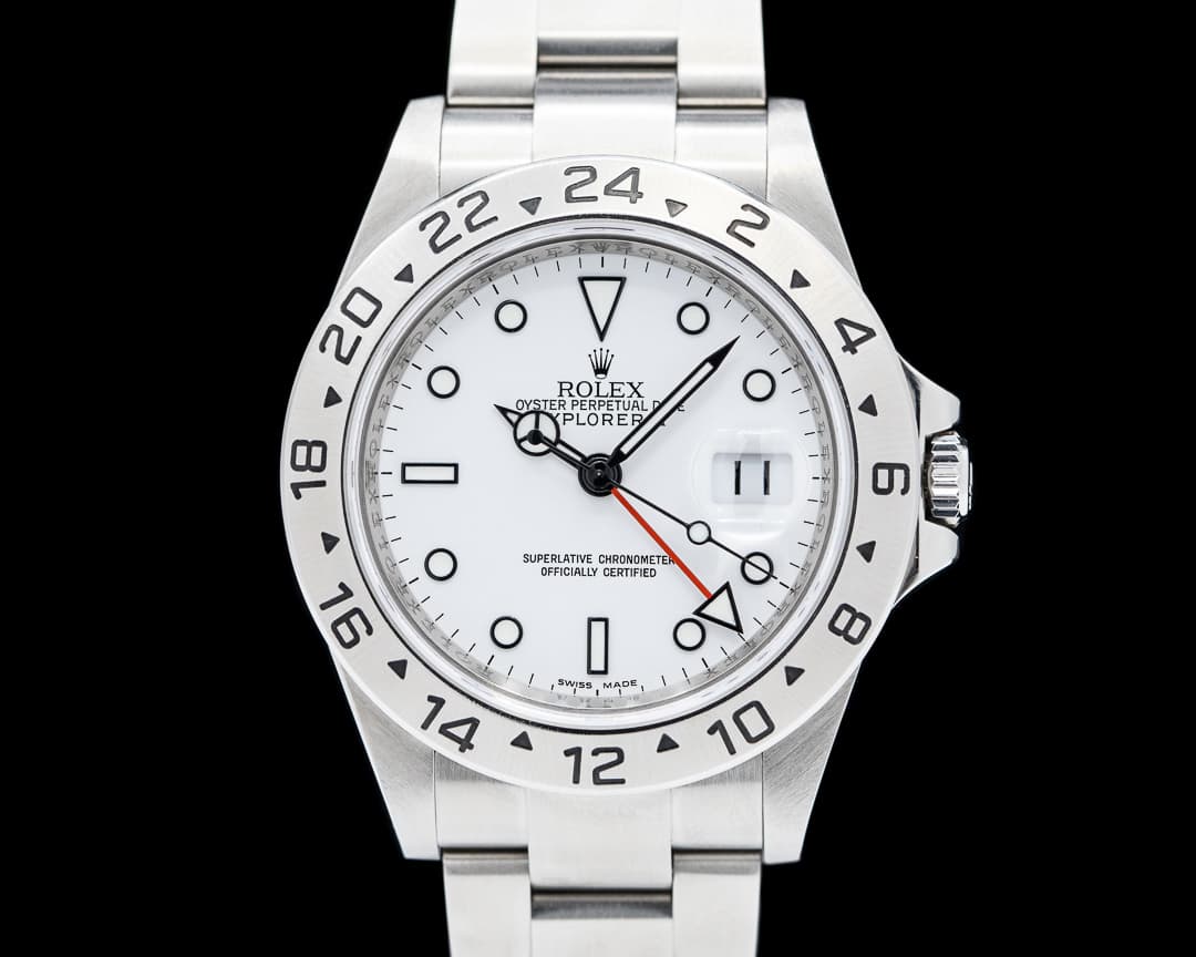 Rolex Explorer II 16570 SS White Dial