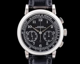 1815 414.028 Chronograph 18K White Gold Black Dial