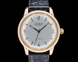 Senator Sixties 18K Rose Gold Silver Dial