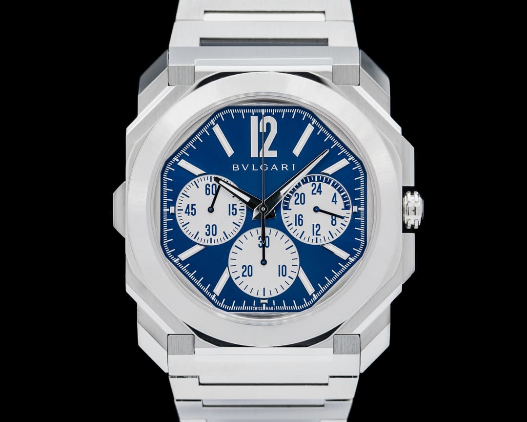 Bulgari Octo Finissimo Chronograph GMT SS Blue Dial