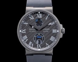 Maxi Marine Chronometer SS DLC Black Carbon Dial LIMITED