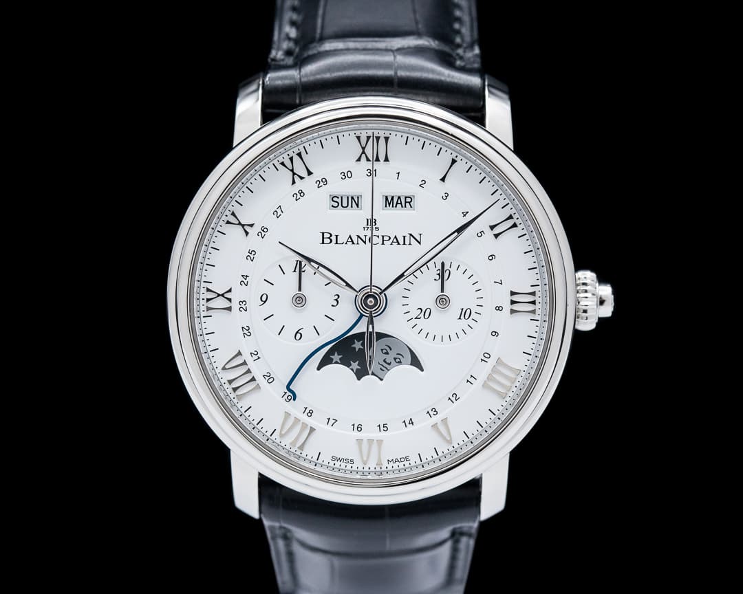 Blancpain Villeret Chronographe Monopoussoir Quantième Complet White Dial