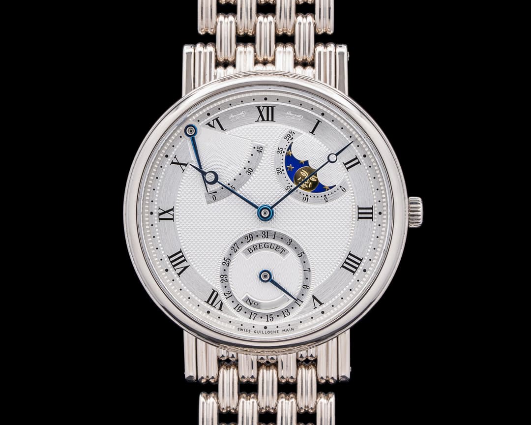 Breguet Classique 3137BB Power Reserve Moon 18K WG RARE Bracelet