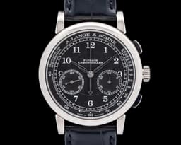 1815 414.028 Chronograph 18K White Gold Black Dial