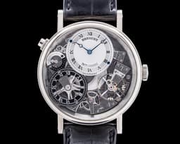 Tradition 7067BB GMT Manual Wind 18k White Gold Skeleton