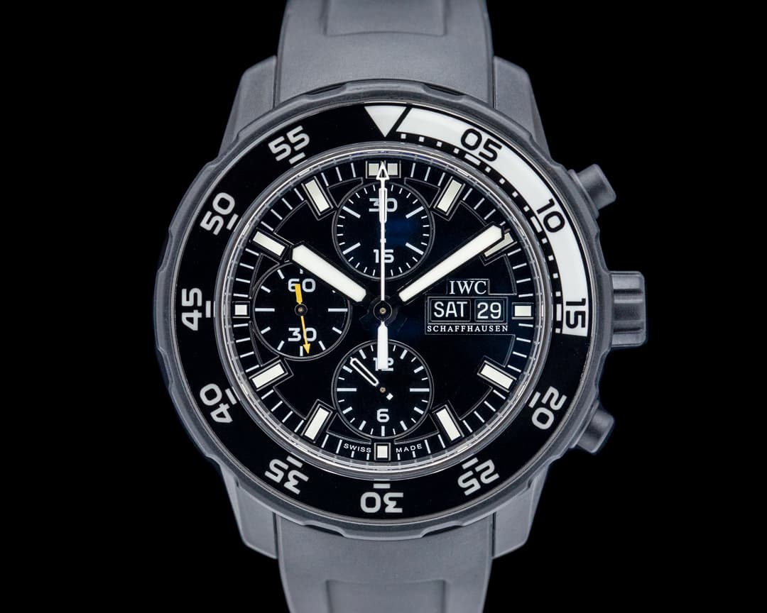 IWC Aquatimer Chronograph Edition Galapagos SS Black Dial