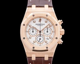 Royal Oak Chronograph 26022OR 18K Rose Gold White Dial