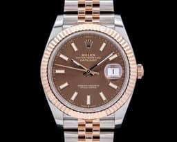 Datejust 41 Jubilee SS / 18K Everose Gold Chocolate Stick Dial 2024
