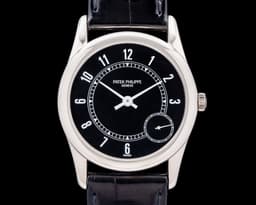 5000G Calatrava Automatic 18K White Gold Black Dial