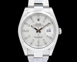 Oyster Perpetual Datejust 41 SS Silver Stick Dial