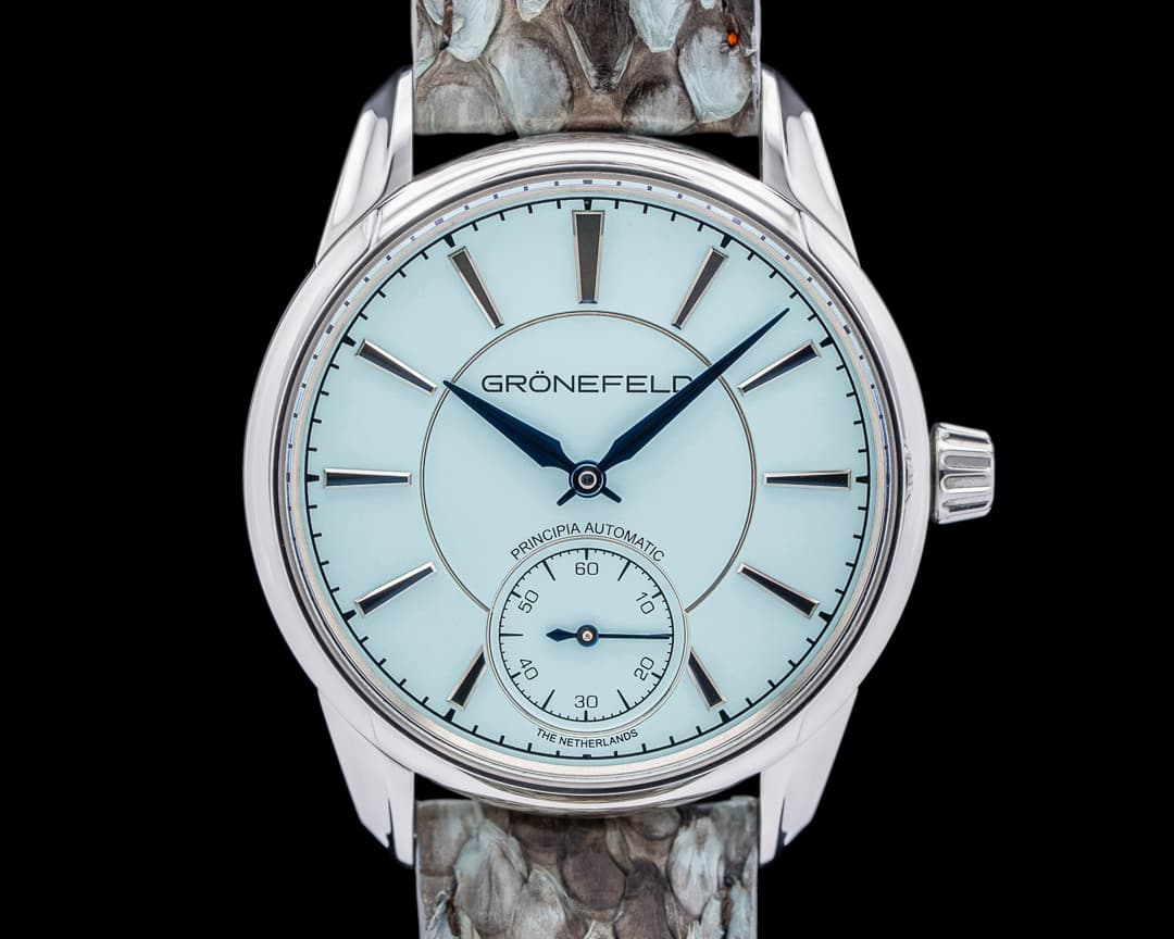 Gronefeld 1941 Principia Automatic SS Turquoise Tiffany Dial