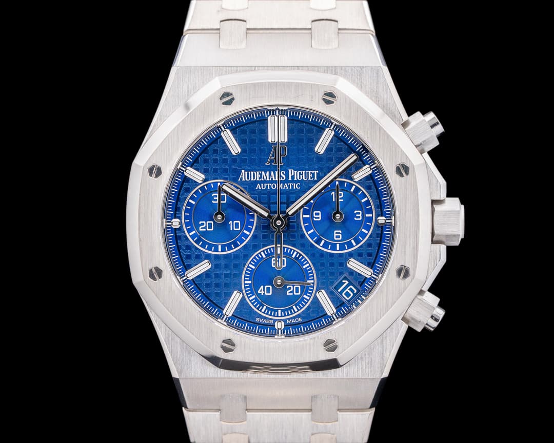 Audemars Piguet Royal Oak Chronograph Japan Edition 18K White Gold Blue Dial
