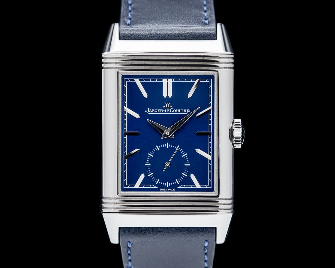 Jaeger LeCoultre Reverso Tribute Small Seconds SS Blue Dial