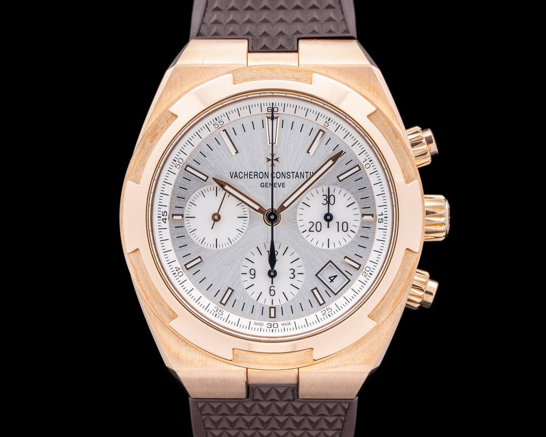 Vacheron Constantin Overseas Chronograph 5500v 18K Rose Gold Silver Dial
