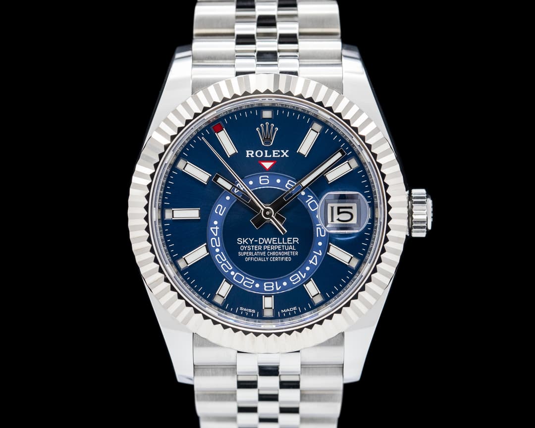 Rolex Sky-Dweller 326934 Jubilee SS Blue Dial