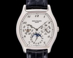 Perpetual Calendar 5040G Tonneau 18K White Gold Silver Dial