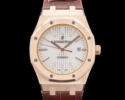 15400OR Royal Oak Jumbo 18K Rose Gold Silver Dial
