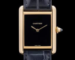 Tank Louis Manual 18K Yellow Gold Black Dial 2024