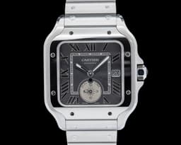 Santos De Cartier Dual Time SS Gray Dial 2024