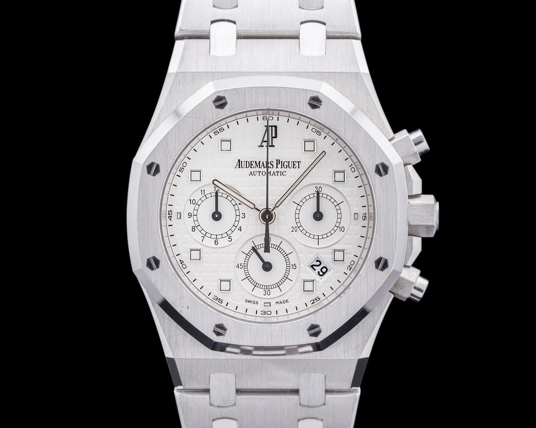 Audemars Piguet 25960BC Royal Oak Chronograph 18K White Gold Silver Dial