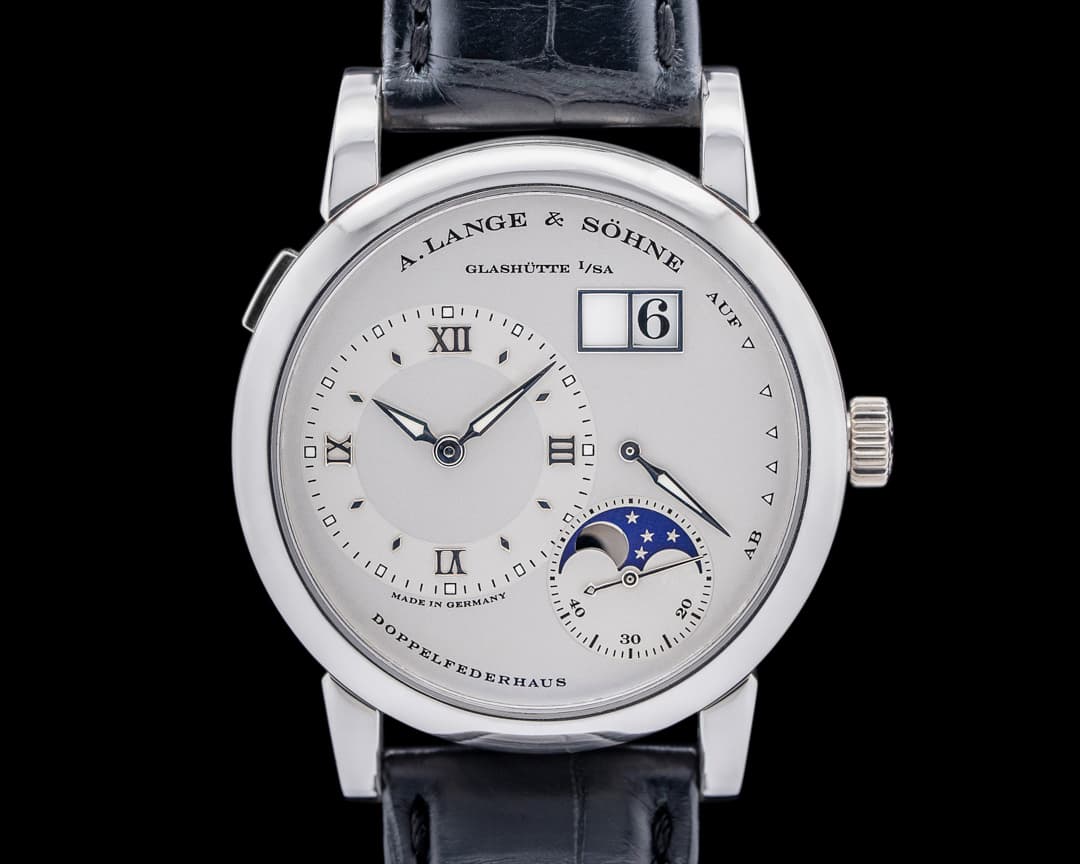 A. Lange and Sohne 109.025 Lange 1 Moon Platinum Silver Dial