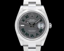 Datejust 41 126300 SS Wimbledon Slate Roman Dial 2024